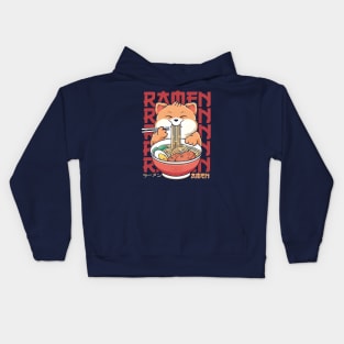 Ramen Rendezvous: Cozy Cat Delight Kids Hoodie